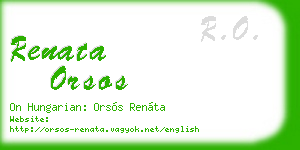 renata orsos business card