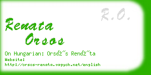 renata orsos business card